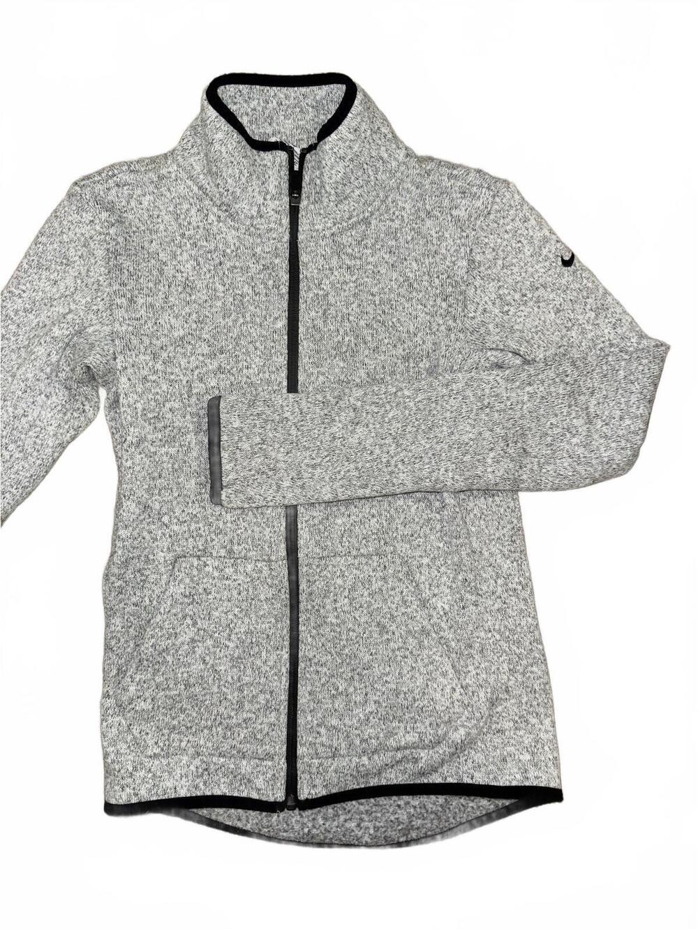 Women's Nike Gray Marled Full Zip Fleece Jacket Size XS